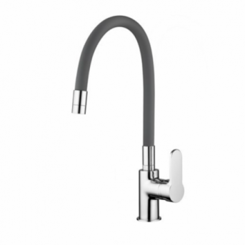 Single-lever kitchen mixer with gray jointed spout CO119.5/10