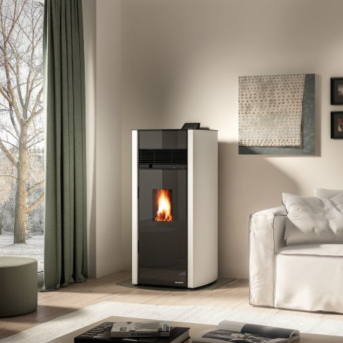 Palazzetti - Bianca Lux 9 Pro 2 Acciaio Bianco