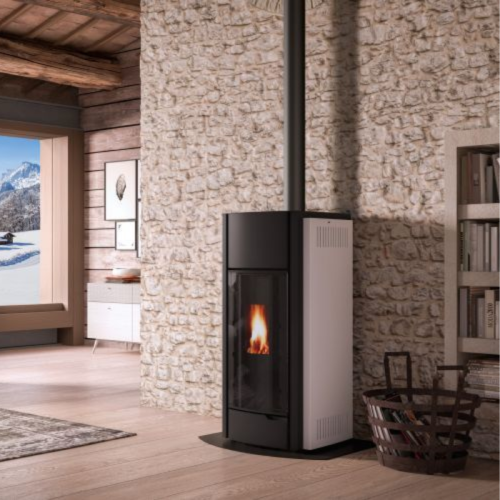 Palazzetti - Julie 9 US Acciaio Bianco