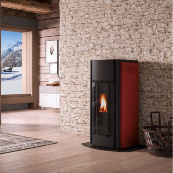 Palazzetti - Julie 9 Acciaio Rosso