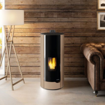 Palazzetti - Nina 8 Acciaio Caffellatte