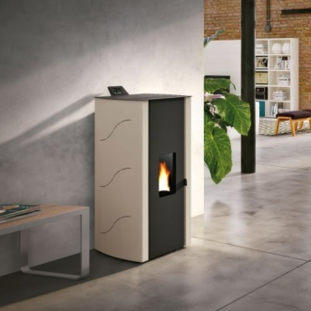 Palazzetti - Malù 8 Acciaio Avorio