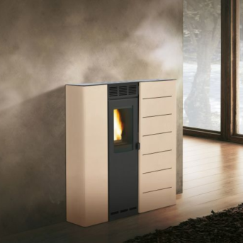 Palazzetti - Violetta 7 Acciaio Avorio