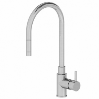 High spout single-lever kitchen mixer with extractable hand shower IX 70 DE INOX